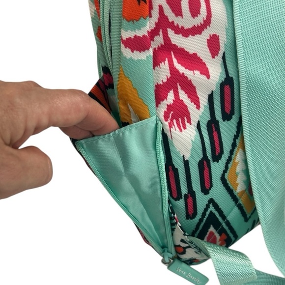 Vera Bradley Lighten Up Green Essential Backpack Pueblo Lighten Up Aztec School - Picture 3 of 15